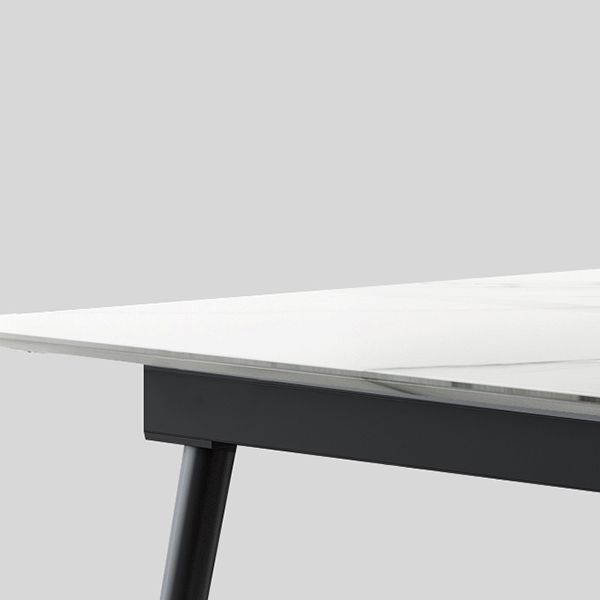 Sintered Stone Dining Table Set 1/5 Pcs Rectangle Dining Table with Armless Chairs