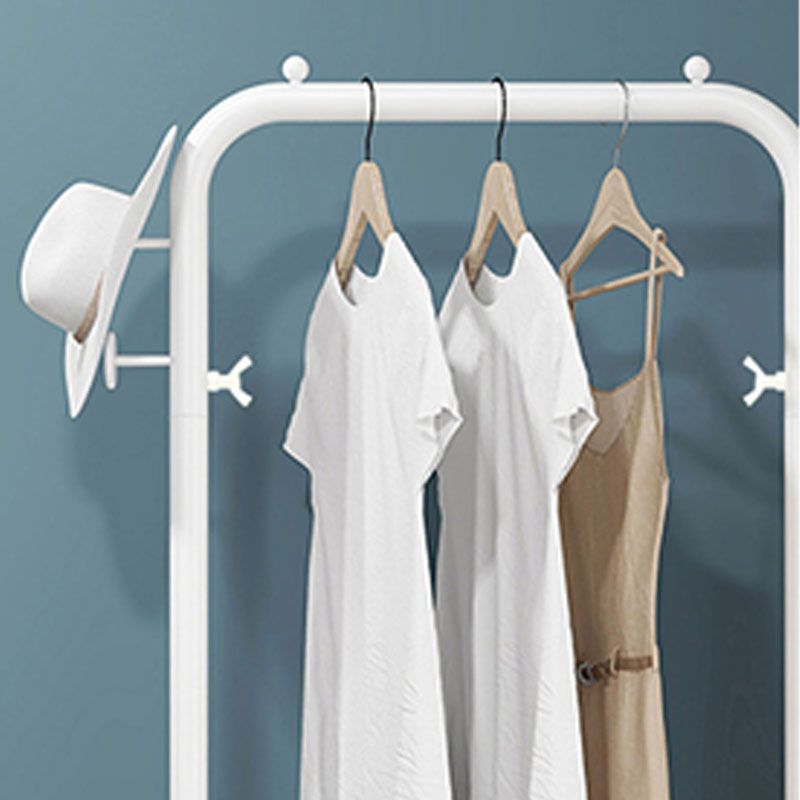 Modern Coat Rack Metal Hanging Rail and 4 Hooks Entry Hall Tree Clearhalo 'Entry & Mudroom Furniture' 'furn' 'furn_hall_tree_coat_racks' 'Furniture' 'Hall Trees & Coat Racks' 'hall_tree_coat_racks' 1200x1200_cd30b028-63ff-4b65-8590-f0d52b8dcff9
