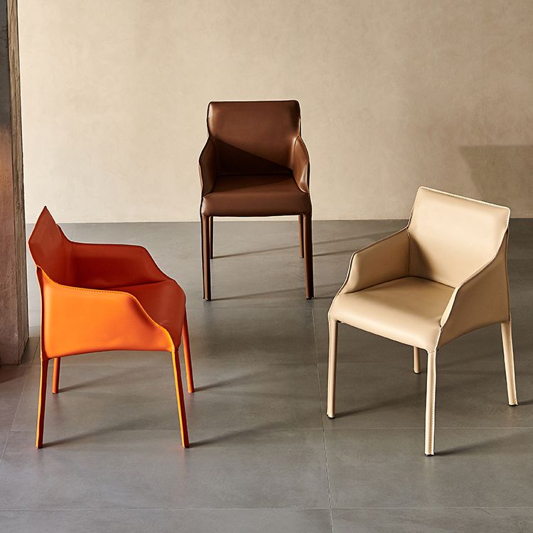 Silla de comedor tapizada para la silla de cuero de cuero para casa para casa