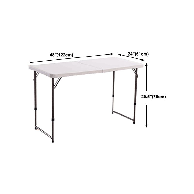 Eigentijdse rechthoekige schrijfbureau plastic vouwkantoor bureau