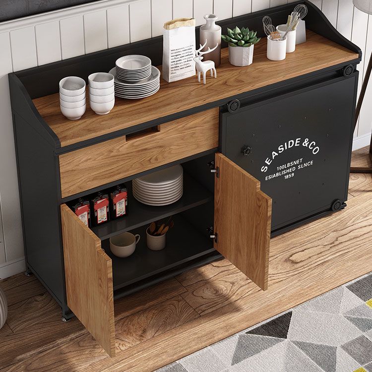 Modern Engineered Wood Sideboard Sliding Doors Sideboard for Living Room Clearhalo 'buffet_sideboard' 'Buffets & Sideboards' 'furn' 'furn_buffet_sideboard' 'Furniture' 'Kitchen & Dining Furniture' 1200x1200_cd330688-0cd4-415c-8fc3-87527dd32403