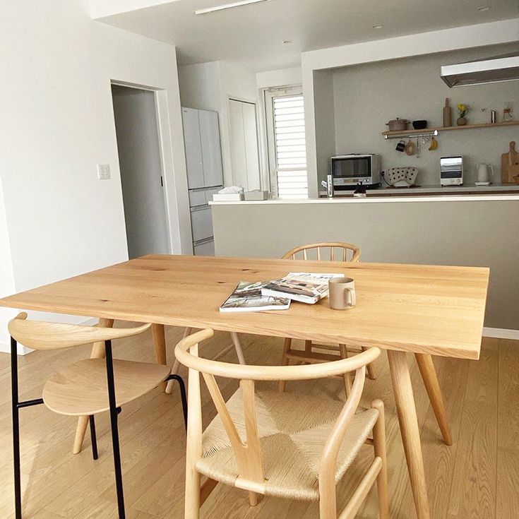 Contemporary Style Pine Dining Table 4 Legs Solid Wood Base Rectangle Table for Home Clearhalo ' dining_table' 'Dining Tables & Seating' 'Dining Tables' 'furn' 'furn_dining_table' 'Furniture' 'furniture_dining_table' 'Kitchen & Dining Furniture' 'kitchen&dining_furn' 'kitchen' 'kitchen_dining_table' 1200x1200_cd34bc96-b8fe-4381-a0d5-02603ae15517