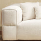 White Wool Tuxedo Arm Sofa 42.51" Wide Contemporary Standard Sofa