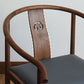 Traditional Kitchen Dining Chair Solid Wood Arm Chair with Cushion