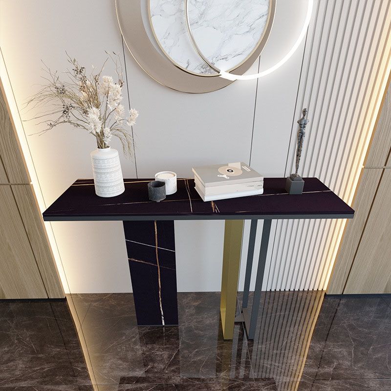Tabella della console di pietra moderna 14 "W del tavolo di accento resistente alle macchie W per Hall