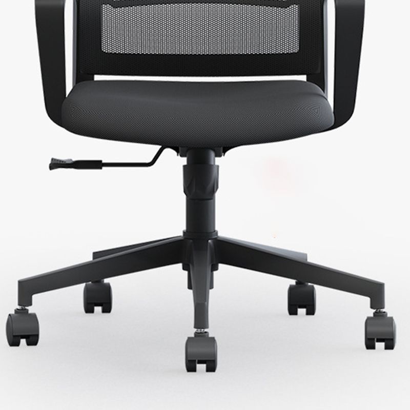 Chaise pivotante de tissu contemporain haut dossier avec chaise de bras en noir