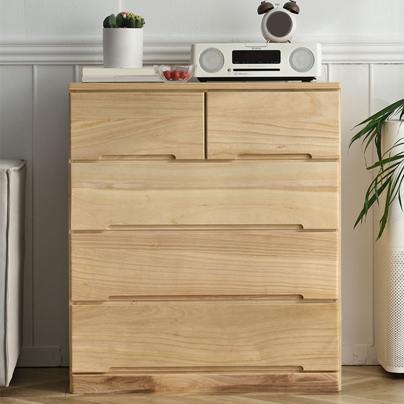 Brown Solid Wood Accent Chest with Drawers 16.92" Wide Contemporary Chest