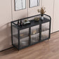 Rettangole Sideboard Home Scheda di lusso Sinterizzato Sinterizzazione Sideboard Abbazzinamento con porta di vetro
