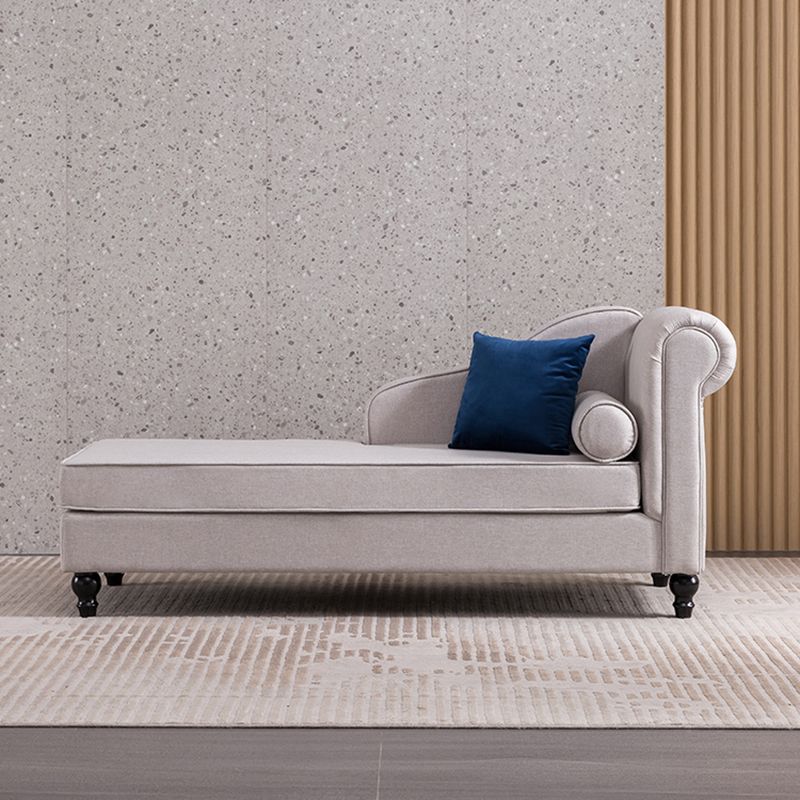 Wood One Armed Contemporary Chaise Rolled Arms with Legs for Living Room Clearhalo 'Chairs & Seating' 'Chaise Lounge' 'chaise_lounge' 'furn' 'furn_chaise_lounge' 'Furniture' 'Living Room Furniture' 1200x1200_cd3a8868-0308-4766-ac0c-b969783afc30