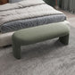Modern Foam Bench with Legs Rectangle Solid Color Wool Bench Clearhalo 'Benches' 'Chairs & Seating' 'furn' 'furn_benches' 'Furniture' 'Living Room Furniture' 1200x1200_cd3b1e9b-b130-4a1b-b30d-efd6b85718b5