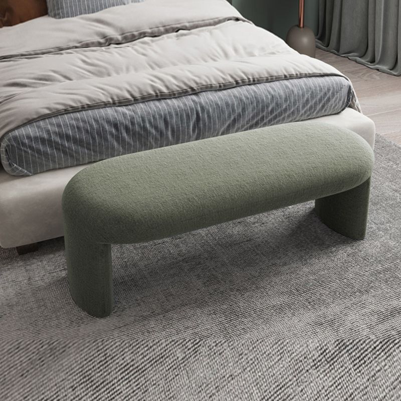 Modern Foam Bench with Legs Rectangle Solid Color Wool Bench Clearhalo 'Benches' 'Chairs & Seating' 'furn' 'furn_benches' 'Furniture' 'Living Room Furniture' 1200x1200_cd3b1e9b-b130-4a1b-b30d-efd6b85718b5