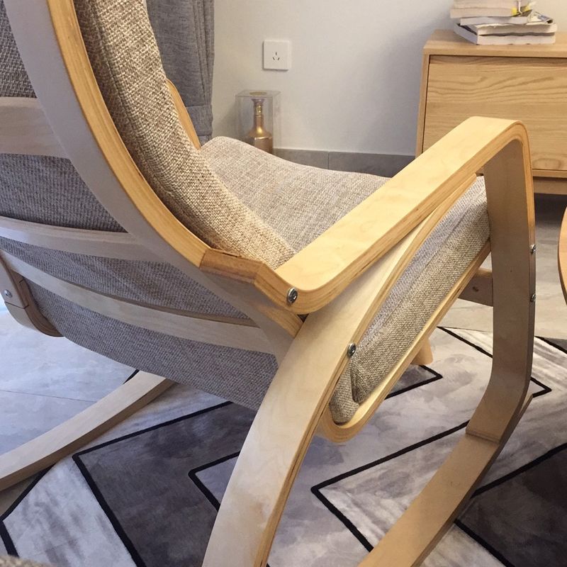 Chaise à bascule contemporaine Birch Tourneuse à bascule de couleur unie à bascule