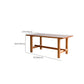 Mesa de comedor moderna con caballete, mesa de comedor de madera maciza para comedor