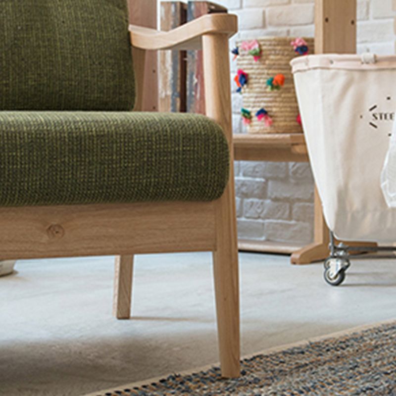 Living Room Contemporary Square Arm Stationary Slipcovered Sofa