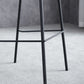 Modern Style Armless Counter Stool Faux Leather Low Back Bar Stool for Indoor