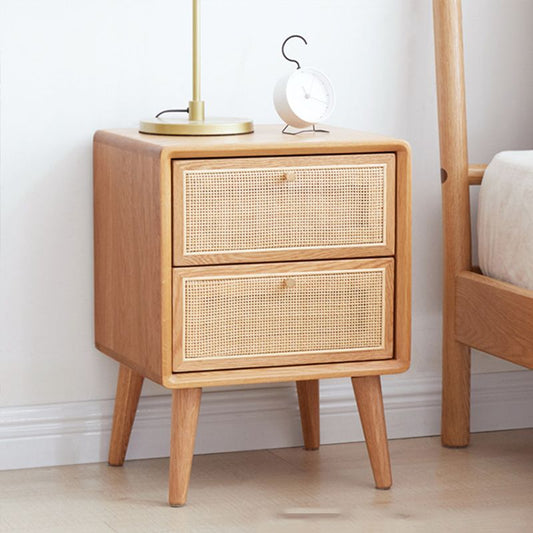 Mesa nocturna de dormitorio de noche de madera maciza, 22 "de altura