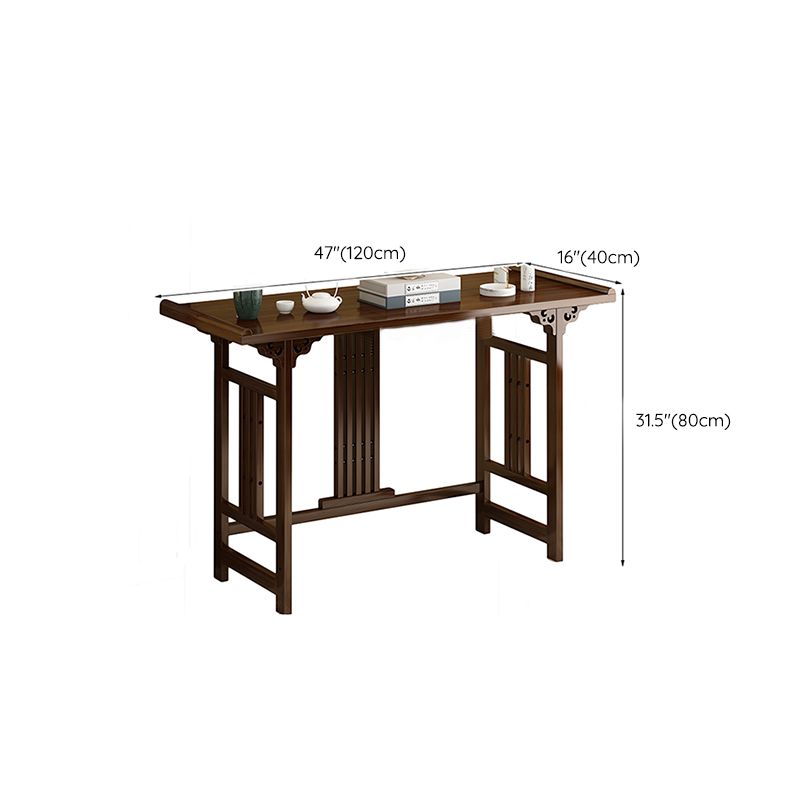 Mid-Century Modern Console Table Storage Solid Wood Console Sofa Table