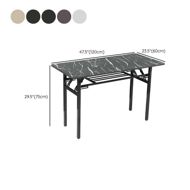 Bureau d'écriture en métal et en bois bureau de bureau rectangulaire pour la maison