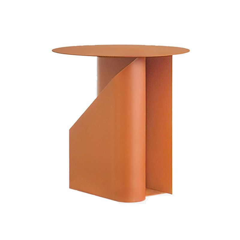 コンテンポラリーラウンドエンド表18.5 "背の高いメタルペデスタルサイドテーブル