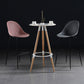 Bucket Plastic Counter Height Bar Stool Scandinavian Armless Stool with Metal Legs