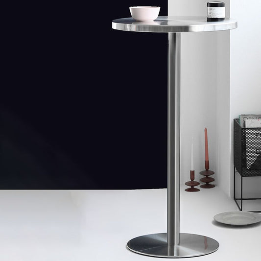 Industrial Style Stainless Steel Bar Table 42-inch Height Table for Coffee Shop Clearhalo 'Bar Furniture' 'Bar Tables' 'bar_tables' 'furn' 'furn_bar_tables' 'Furniture' 'furniture_bar_tables' 'Kitchen & Dining Furniture' 1200x1200_cd4310c1-d6e7-423d-8cc9-51aaf9a9456d