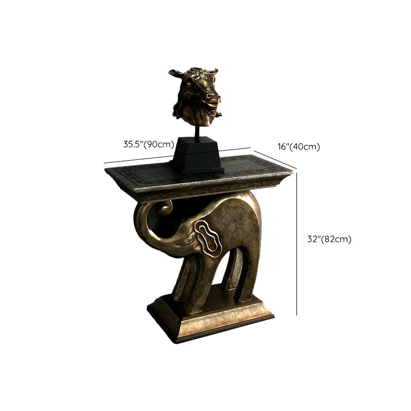 Tavolo di accento console contemporanea a forma di rettangolo tavolo di divano console in pietra per hall