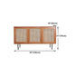 Rattan Doors Buffet Server Simple Style Wood Top Kitchen Server for Living Room