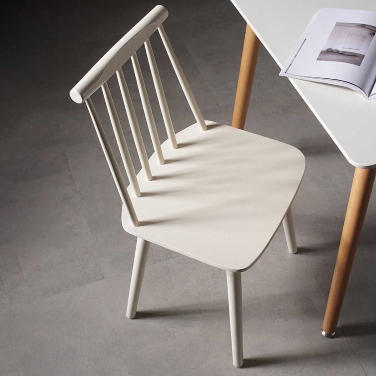 Contemporary Style Wooden Dining Room Chair Slat Back Side Chair for Kitchen Clearhalo ' kitchen&dining_furn' 'Dining Chairs' 'Dining Tables & Seating' 'dining_chair' 'furn' 'furn_dining_chair' 'Furniture' 'furniture_dining_chair' 'Kitchen & Dining Furniture' 'kitchen' 1200x1200_cd44b511-dcee-47e9-b6b3-9b9a67e07c68