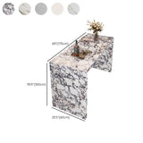 Mesa de barra de comedor moderno de barra de piedra para lugares pequeños para lugares pequeños