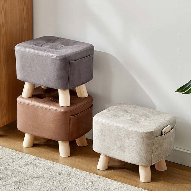 Modern Rectangle Standard Scratch Resistant Pure Color Standard for Living Room Clearhalo 'furn' 'furn_ottomans_poufs' 'Furniture' 'Living Room Furniture' 'Ottomans & Poufs' 'ottomans_poufs' 1200x1200_cd48f344-4418-41b4-9df6-3a44a4251315