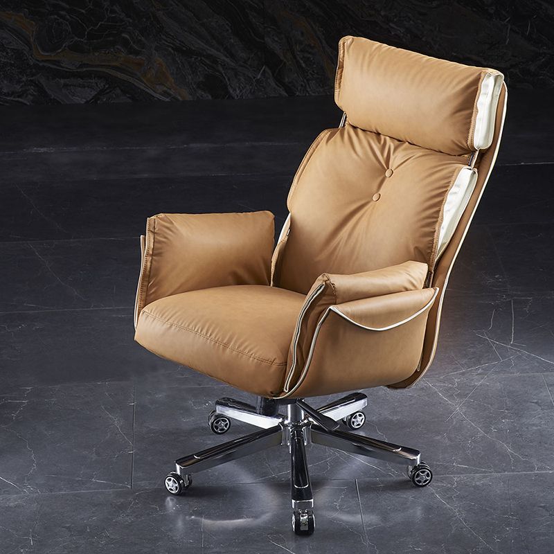 Faux Leather Executive Chair Modern High Back Padded Arms Office Chair Clearhalo 'furn' 'furn_office_chair' 'Furniture' 'Office Chairs' 'Office Furniture' 'office_chair' 1200x1200_cd49cf59-35ab-4ddb-8bd7-880c0852ff63