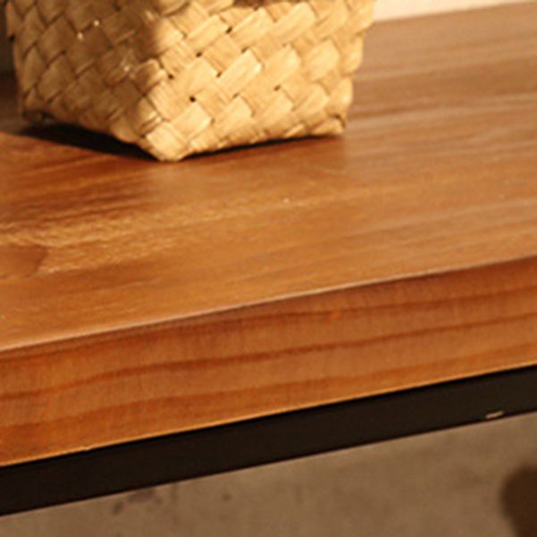 Natural Wood Top Bar Table Rectangle Industrial Footrest Indoor Bar Dining Table Clearhalo 'Bar Furniture' 'Bar Tables' 'bar_tables' 'furn' 'furn_bar_tables' 'Furniture' 'furniture_bar_tables' 'Kitchen & Dining Furniture' 1200x1200_cd4b86ee-5bfa-4916-b31b-db177f2dd892