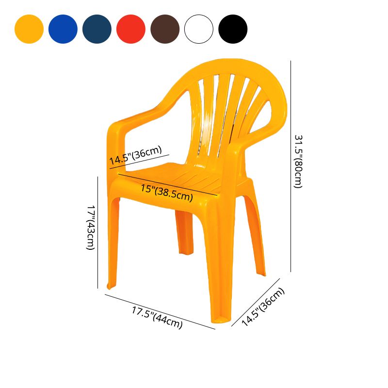 Contemporary Style Plastic Dining Chair Dining Arm Side Chair for Kitchen Clearhalo ' kitchen&dining_furn' 'Dining Chairs' 'Dining Tables & Seating' 'dining_chair' 'furn' 'furn_dining_chair' 'Furniture' 'furniture_dining_chair' 'Kitchen & Dining Furniture' 'kitchen' 1200x1200_cd4ba530-f730-4014-8c9b-ac08eb3fa860