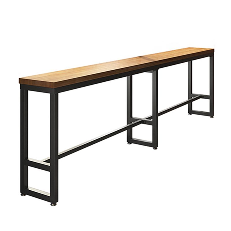 Industrial Style Pub Table Bar Height Solid Wood Rectangle Bar Table for Indoor Clearhalo 'Bar Furniture' 'Bar Tables' 'bar_tables' 'furn' 'furn_bar_tables' 'Furniture' 'Kitchen & Dining Furniture' 1200x1200_cd4c0770-2199-4b54-81ba-dc366dc6106e