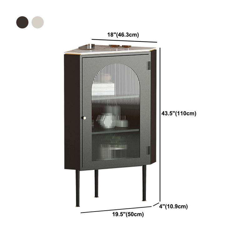 Armoire à accent moderne et contemporain armoire latérale en verre avec boutons