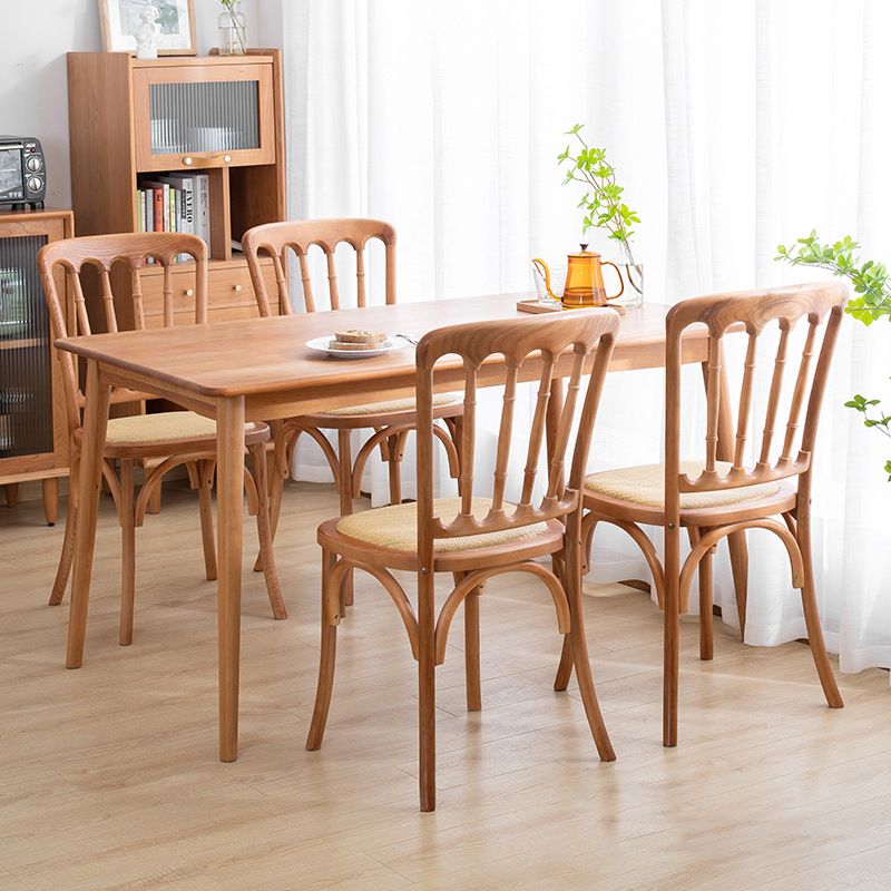 French Modern Design Slat Back Side Ash Woods Chair Home Dining Chairs Clearhalo ' kitchen&dining_furn' 'Dining Chairs' 'Dining Tables & Seating' 'dining_chair' 'Furniture' 'furniture_dining_chair' 'Kitchen & Dining Furniture' 'kitchen' 1200x1200_cd4ccad0-eb23-471f-9142-a3c4ec886729
