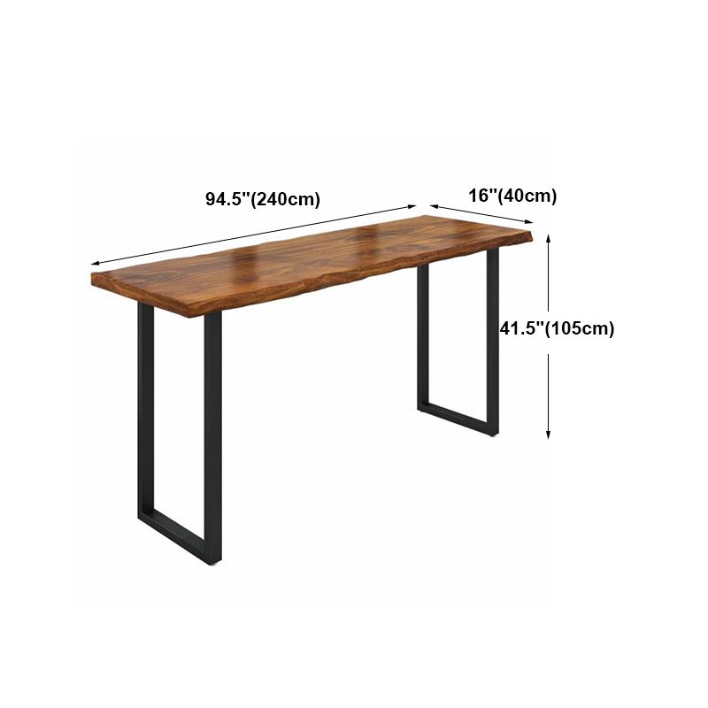 42-inch Height Cocktail Bar Table Industrial Style Wood Top Bar Table for Coffee Shop Clearhalo 'Bar Furniture' 'Bar Tables' 'bar_tables' 'furn' 'furn_bar_tables' 'Furniture' 'furniture_bar_tables' 'Kitchen & Dining Furniture' 1200x1200_cd4e481b-a083-4e7c-ab9b-8f3372570932