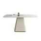 Estilo moderno 1/2/5/7 piezas Mesa de piedra rectangular de mesa en blanco