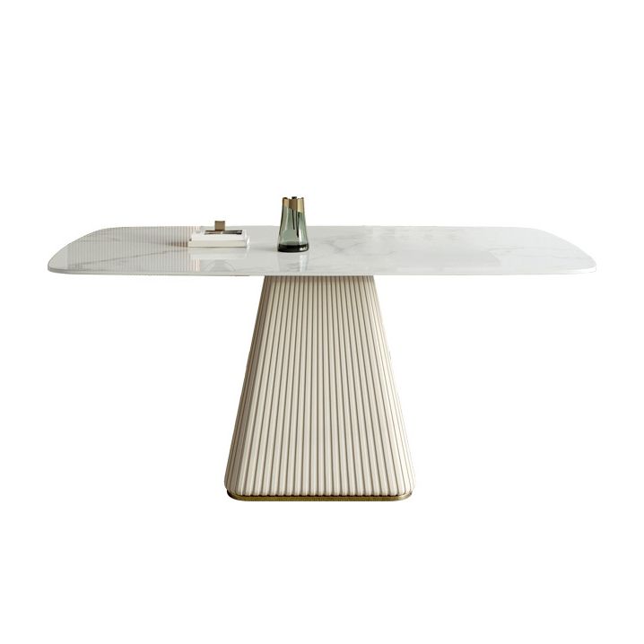 Estilo moderno 1/2/5/7 piezas Mesa de piedra rectangular de mesa en blanco