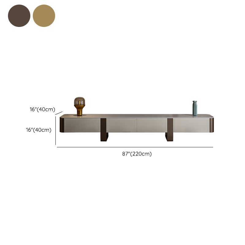 Stone TV Stand Console Glam 4 Drawers Media Console with Metal Legs Clearhalo 'furn' 'furn_tv_stands_entertainment_centers' 'Furniture' 'Living Room Furniture' 'TV Stands & Entertainment Centers' 'TV Stands & Media Storage Furniture' 'tv_stands_entertainment_centers' 1200x1200_cd503fc7-e855-4685-a303-f966853d90e8