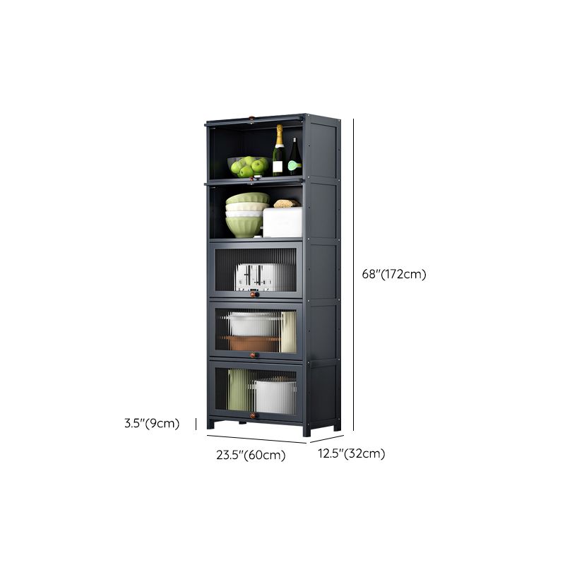 Server di cucina in bambù grigio moderno server per soggiorno