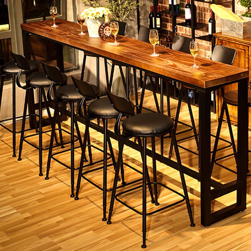 Tavolo da bar di bistrot in stile industriale tavolo da bar in legno per sala da pranzo