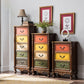 Rustic Wood Chest Vertical Chest with 3/4/5 Drawers for Bedroom