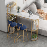 Glam Style Rectangle Bar Table 1/2/3 Pieces Bar Table Set for Home Clearhalo 'Bar Furniture' 'furn' 'furn_home_bar_bar_sets' 'Furniture' 'Home Bars & Bar Sets' 'home_bar_bar_sets' 'Kitchen & Dining Furniture' 1200x1200_cd51ebff-d7de-48c4-8abb-643884a91842