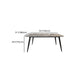 Stone and Steel Dining Table Industrial Grey Dinner Room Kitchen Table