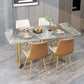 Sintered Stone Dining Table Traditional Luxury Rectangle Table with Gold Frame Clearhalo ' dining_table' 'Dining Tables & Seating' 'Dining Tables' 'furn' 'furn_dining_table' 'Furniture' 'furniture_dining_table' 'Kitchen & Dining Furniture' 'kitchen&dining_furn' 'kitchen' 'kitchen_dining_table' 1200x1200_cd539827-1dfa-4f40-a396-26f0dfa95a5c