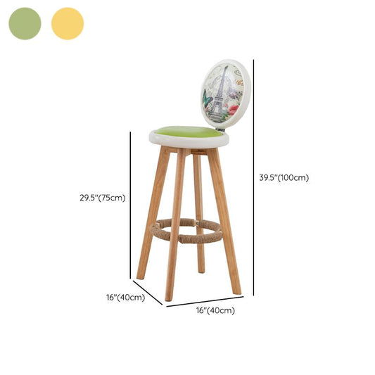 Modern Round Wood Counter Table 1/3 Pieces Bar Table Set for Cafe