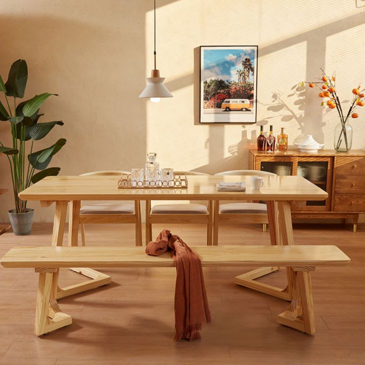 Moderne rechthoek houten eettafel 1/2/4/5 stukken eetgelegenheid voor eetkamer