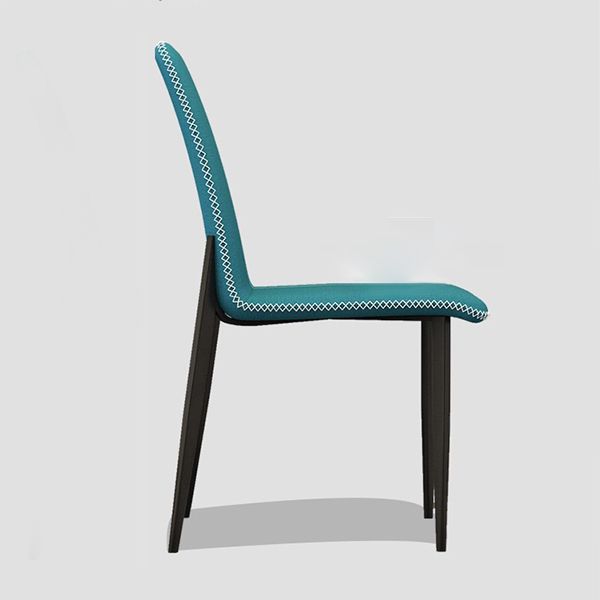 Scandinavian Metal Chairs Set Kitchen Dining Solid Back Side Chair (Set of 4) Clearhalo ' kitchen&dining_furn' 'Dining Chairs' 'Dining Tables & Seating' 'dining_chair' 'furn' 'furn_dining_chair' 'Furniture' 'furniture_dining_chair' 'Kitchen & Dining Furniture' 'kitchen' 1200x1200_cd5598b1-1fa3-40af-8eae-93f6073dab79