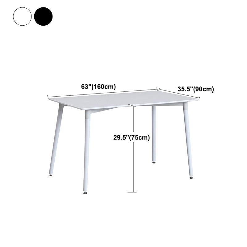 Industrial Style Dining Table 4 Legs Dining Table with Solid Wood Base for Home Use Clearhalo ' dining_table' 'Dining Tables & Seating' 'Dining Tables' 'furn' 'furn_dining_table' 'Furniture' 'furniture_dining_table' 'Kitchen & Dining Furniture' 'kitchen&dining_furn' 'kitchen' 'kitchen_dining_table' 1200x1200_cd5619da-1dee-4601-b80a-8dcaeb176c11